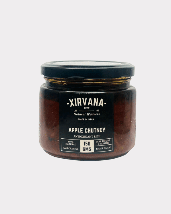 Freshly made Himalayan Apple Chutney with vibrant spices and natural ingredients