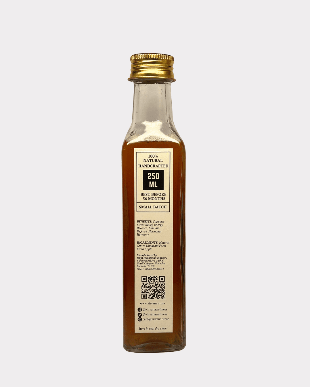 Pure Himalayan apple cider vinegar for digestion and detox support.