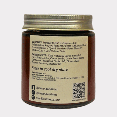 Spicy Himalayan apple pickle with digestive and anti-inflammatory benefits.