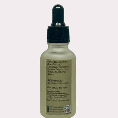 Detoxifying watercress extract for skin health and overall vitality.